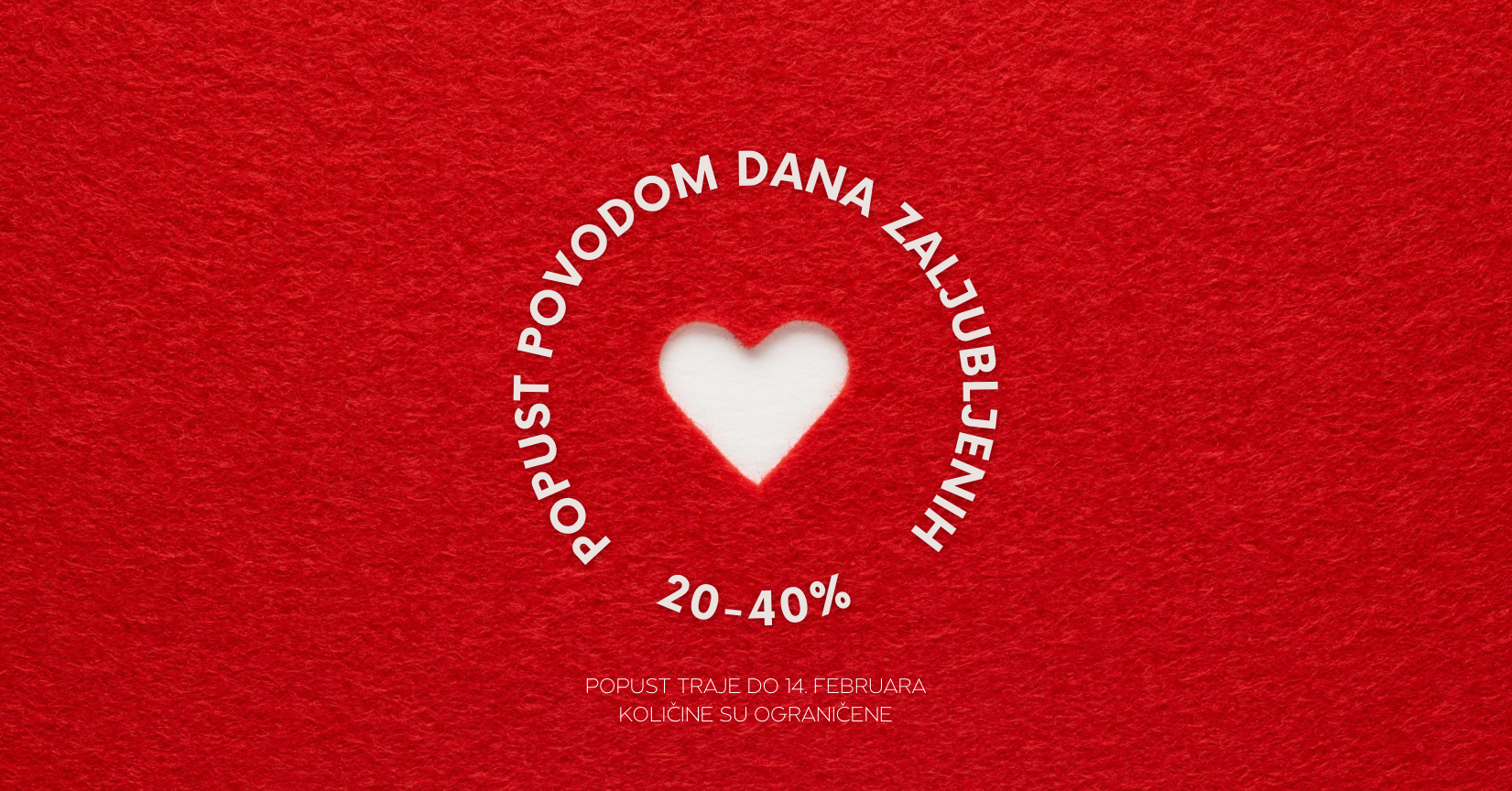 POPUST POVODOM DANA ZALJUBLJENIH